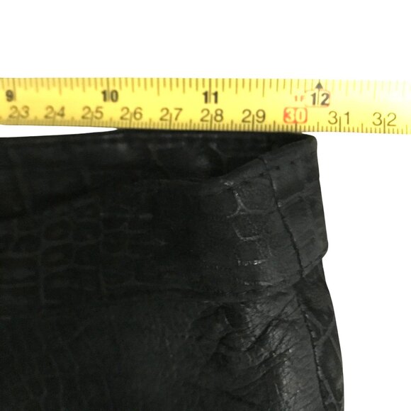 Overland Womens Embossed Black Leather Pencil Skirt Size XS-0 U.S.A. - Picture 6 of 7